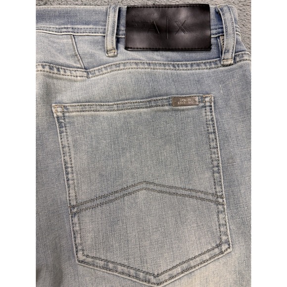 Armani Exchange Jeans Men 40x32‎ Blue Regular Light Relaxed Straight Denim - Picture 4 of 10